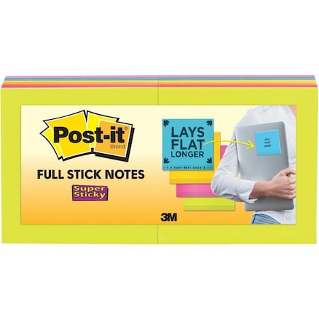 Post-It Note, Fulladhesive, 3X3, 12Pk MMMF33012SSAU